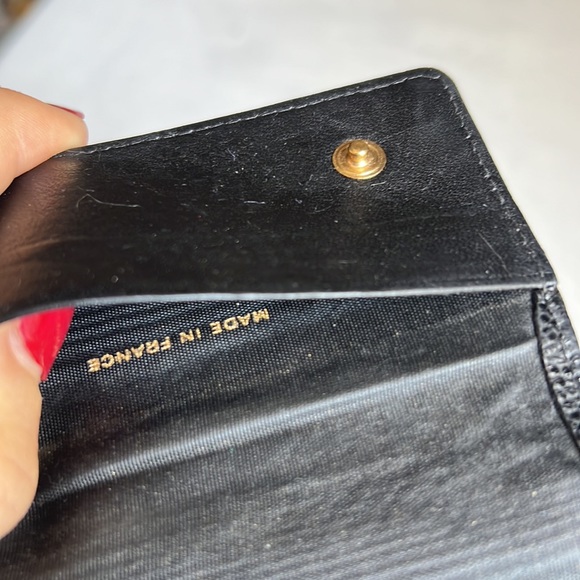 Auth. CHANEL Black Caviar Leather Six Key Holder Case Mini Wallet Case VTG - Picture 11 of 16